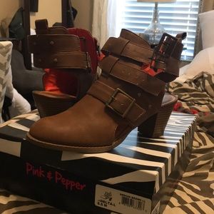 Brown bootie